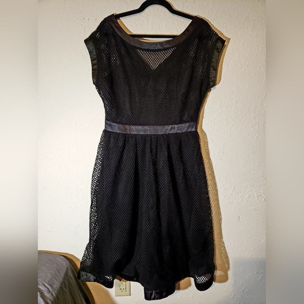 Voodoo Vixen Womens XL Mesh Overlay Dress with Opaque Lining
